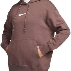 Nike Brown Oversized Fleece Hoodie Size XS/S/M/L/XL NWT